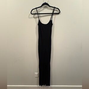 Skims Black Spaghetti Strap Maxi Dress